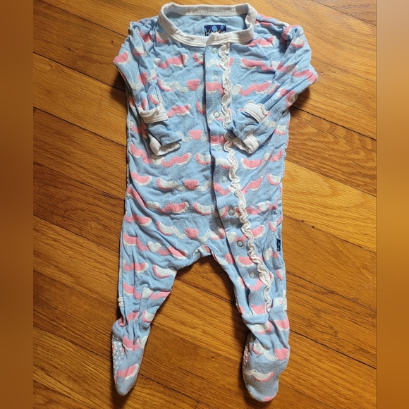 Kickee Pants Bamboo Button Down Footie - Picture 1 of 6
